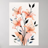 Poster Harmonie de Lys Rose (Devant)