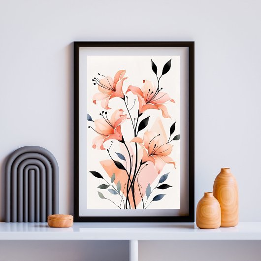 Poster Harmonie de Lys Rose