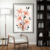 Poster Harmonie de Lys Rose