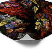 Poster Harmonie des couleurs Art Abstrait (Coin)
