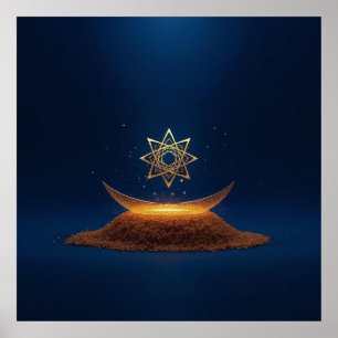 Poster Harmonie Dorée – La Résonance Divine du Shree Yant