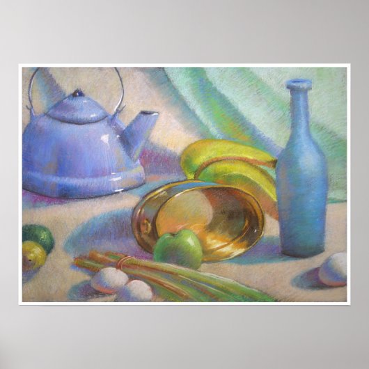 Poster Harmonie en bleu (Devant)