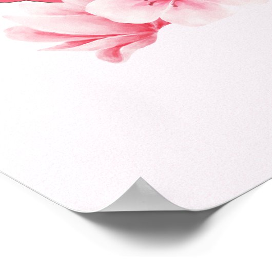 Poster Harmonie en rose : Enchanter l'art papillon (Coin)