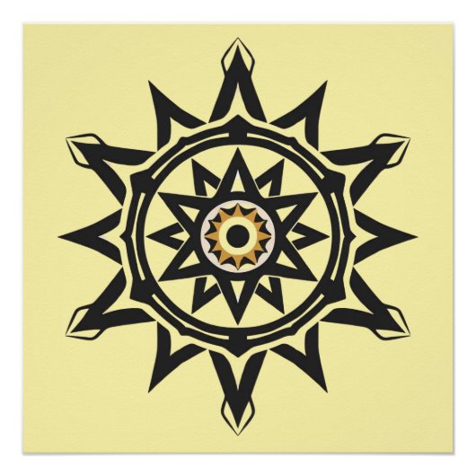 Poster Harmonie éternelle Mandala — Géométrie divine en o (Devant)