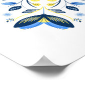 Poster Harmonie Fleurie Dorée (Coin)