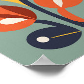 Poster Harmonie florale Abstraite Une fusion de couleurs (Coin)