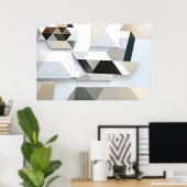 Poster Harmonie Géométrique (Bureau à domicile)