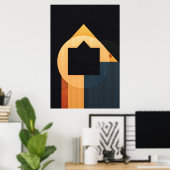 Poster Harmonie Géométrique (Bureau à domicile)