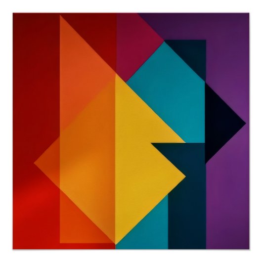 Poster Harmonie Géométrique (Devant)