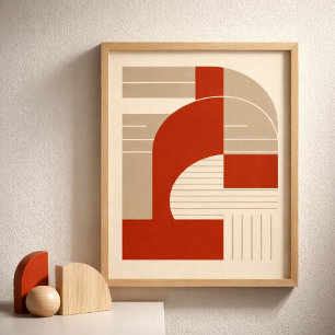 Poster Harmonie Géométrique dans des Formes Minimalistes