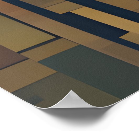 Poster Harmonie géométrique rustique - Conception abstrai (Coin)