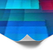 Poster Harmonie géométrique vive (Coin)