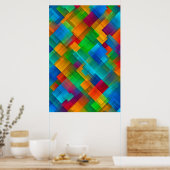 Poster Harmonie géométrique vive (Cuisine)