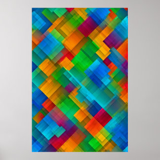 Poster Harmonie géométrique vive