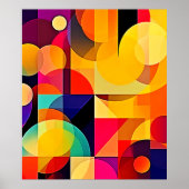 Poster Harmonie géométrique vive (Devant)