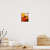 Poster Harmonie Liquide dans des Tons Chauds (Cuisine)
