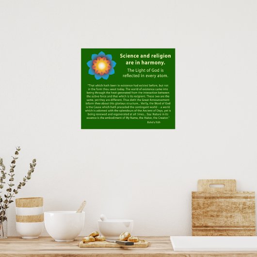 Poster Harmonie Science Religion (Cuisine)