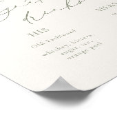 Poster HARMONY Sage Green Signature Boissons Mariage (Coin)