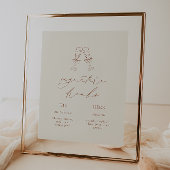 Poster HARMONY Terracotta Signature Boissons Mariage