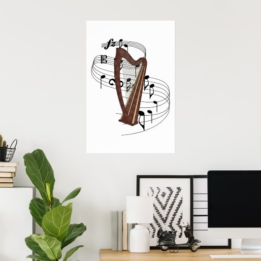 Poster Harpe (Bureau à domicile)