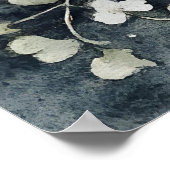 Poster harpe ornementale entourée de fleurs blanches (Coin)