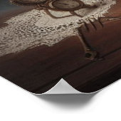 Poster Harpe Steampunk = Arrière - plan Sheetmusic (Coin)