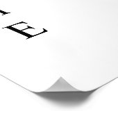 Poster HARPER Moderne Minimaliste Propre Mariage Accueil (Coin)