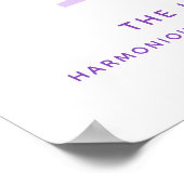 Poster Harper nom signifiant texte violet personnalisé (Coin)