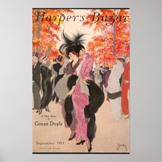 Poster Harper's Bazaar fall fashion 1913 art deco (Devant)