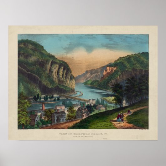 Poster Harpers Ferry Jefferson County West Virginia 1859 (Devant)