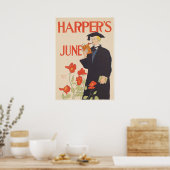 Poster Harpers Magazine Couverture frontale Vintage (Cuisine)
