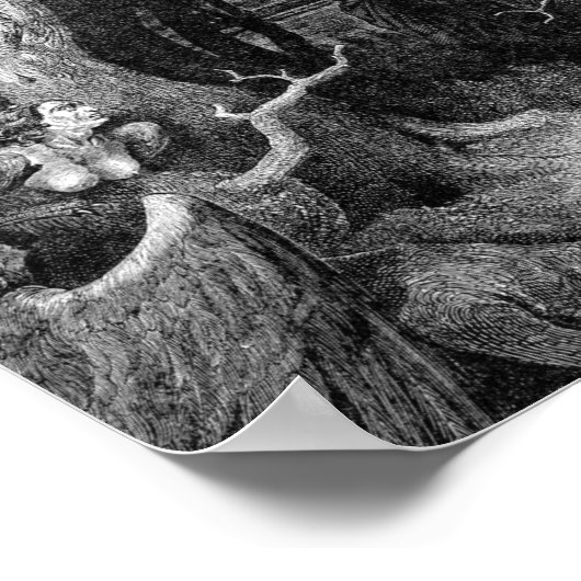 Poster Harpies Dans La Forêt Des Suicides Gustave Dore (Coin)