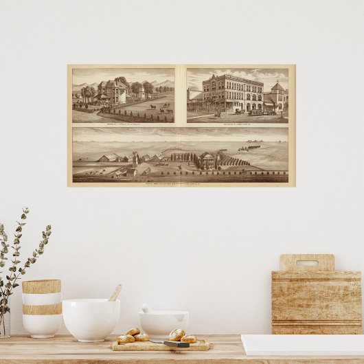 Poster Harrell ranches, banque, Visalia, Cal (Cuisine)