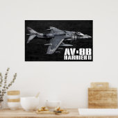 Poster Harrier II AV-8B (Cuisine)