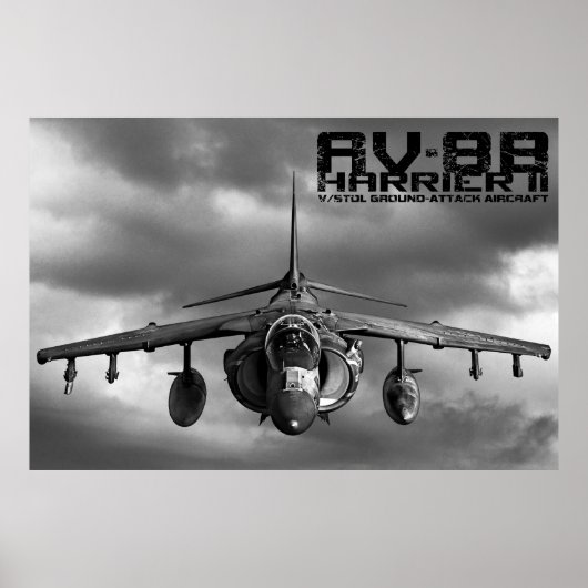Poster Harrier II AV-8B (Devant)