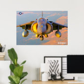 POSTER HARRIER II AV-8B (Bureau à domicile)