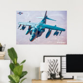 POSTER HARRIER II AV-8B (Bureau à domicile)