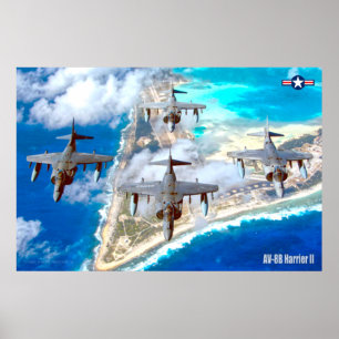 POSTER HARRIER II AV-8B