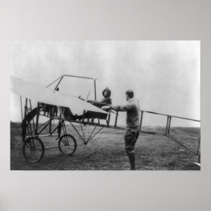Poster Harriet Quimby dans son avion photo