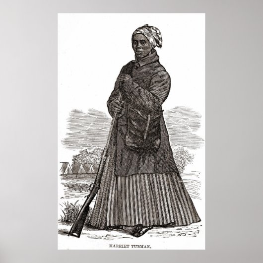 Poster Harriet Tubman Woodcut (Devant)
