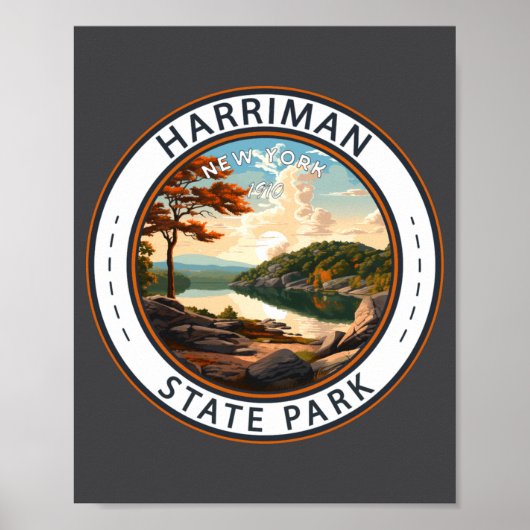Poster Harriman State Park New York Badge _1 (Devant)