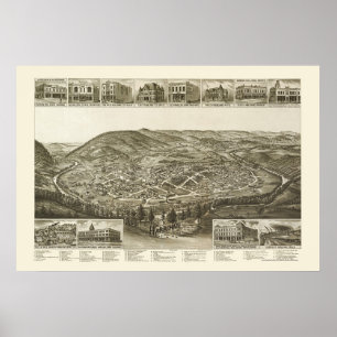 Poster Harriman, TN Carte panoramique - 1892