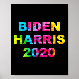 Poster Harris 2020 Election Tie Dye Vintage Hippie