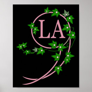 Poster Harris 2024 Président Comma La Ivy Rose Et Vert