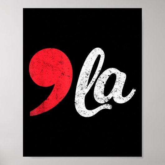 Poster Harris 2024 Président Distressed Comma La Funny (Devant)