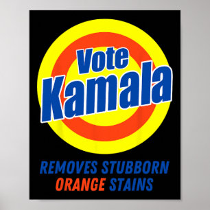 Poster Harris 2024 supprime les taches d'orange entêtées 