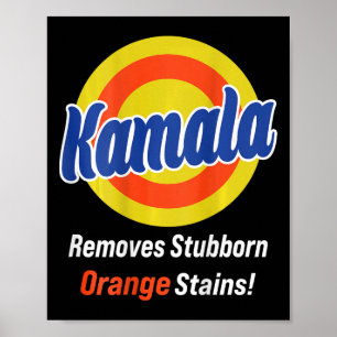 Poster Harris 2024 supprime les taches d'orange tendues (