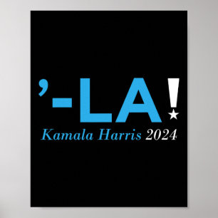 Poster Harris 24 Comma La Kamala Walz 2024 Président Kama