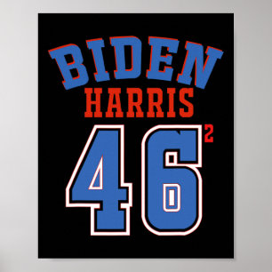 Poster Harris 46 Squared Joe Biden 46e Président Des État