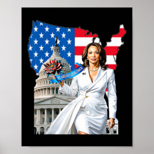 Poster Harris 47e président États-Unis Amérique élection 